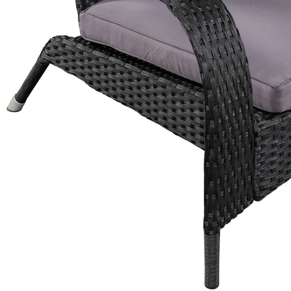 Black wicker muskoka chair